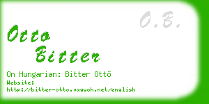 otto bitter business card